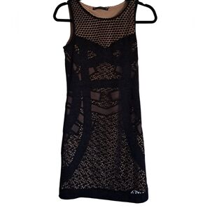 Zara Elegant Black Lace Dress XS